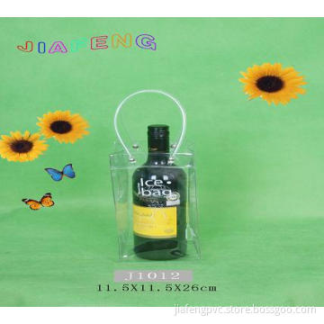 PVC Ice Bag With Rivet Handle for 1 Wine Bottle